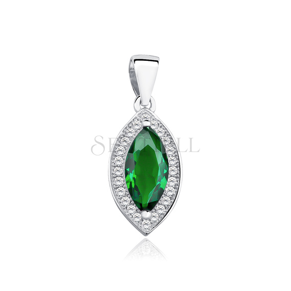 Silver (925) pendant with emerald zirconia