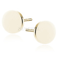 Silver (925) earrings - gold-plated circles