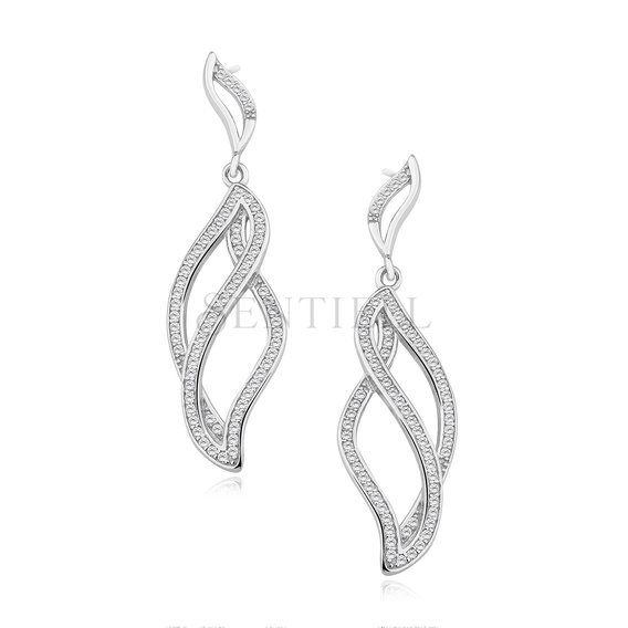 Silver (925) earrings with zirconia