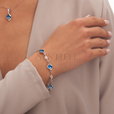 Silver (925) bracelet with sapphire zirconia