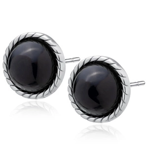 Silver (925) earings with black onyx