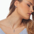 Silver (925) pendant with zirconia - wing
