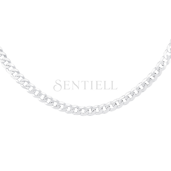 Silver (925) diamond-cut chain - curb extra flat Ø 160