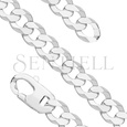 Silver (925) diamond-cut chain - curb extra flat Ø 350