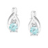 Rhodium \ Aquamarine || White