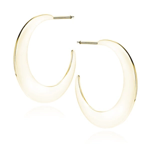 Silver (925) gold-plated earrings - crescents