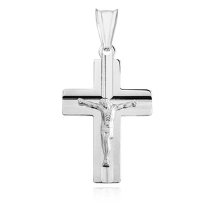Silver (925) diamond cut pendant cross
