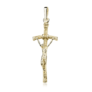 Silver (925) gold-plated pendant Pope's cross