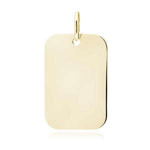 Silver (925) gold-plated rectangle pendant