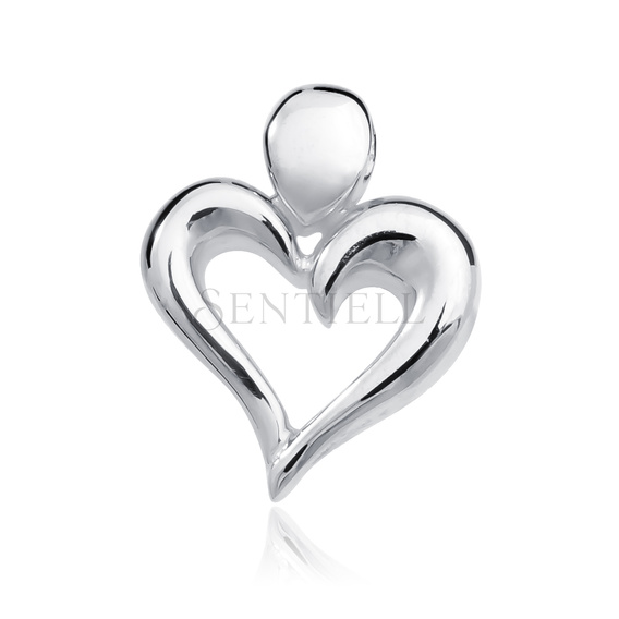 Silver (925) Pendant heart with bold shores