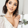Silver (925) earrings white zirconias