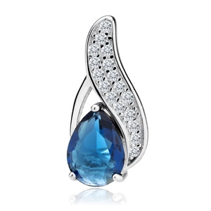 Silver (925) pendant with sapphire zirconia