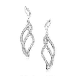 Silver (925) earrings with zirconia