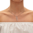 Silver (925) chain 8 sides snake  Ø 020 - rhodium plated