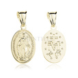 Silver (925) gold-plated pendant - Miraculous Virgin Mary