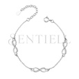 Silver (925) bracelet Infinity with zirconia