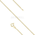 Silver (925) Venetian box chain, diamond-cut, gold-plated