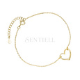 Silver (925) gold-plated bracelet - heart