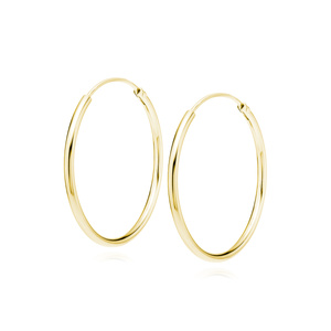 Silver (925) gold-plated earrings hoop