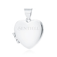 Silver (925) polished pendant - heart shaped locket