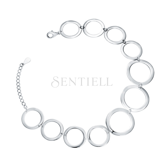 Silver (925) fashionable bracelet with circles