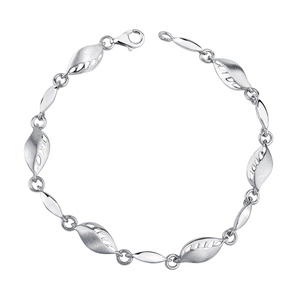 Silver (925) bracelet - leafs