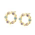 Aquamarine || Pink || Violet \ 14K Yellow gold (e-coating)