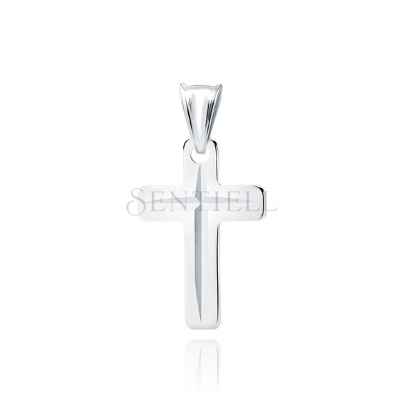 Silver (925) diamond cut pendant cross