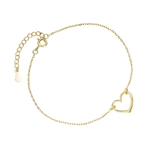 Silver (925) gold-plated bracelet - heart