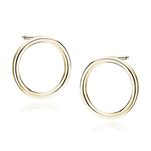 Silver (925) gold-plated earrings - circles