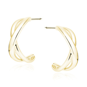 Silver (925) gold-plated earrings - infinity