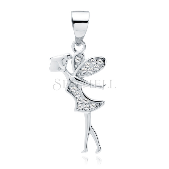 Silver (925) fairy pendant with zirconia