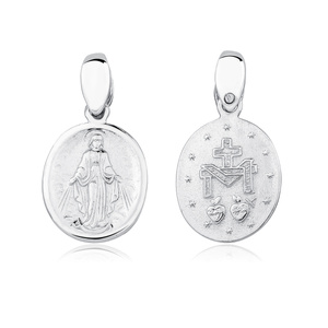 Silver (925) doublesided pendant - Miraculous Virgin Mary / Blessed Virgin Mary