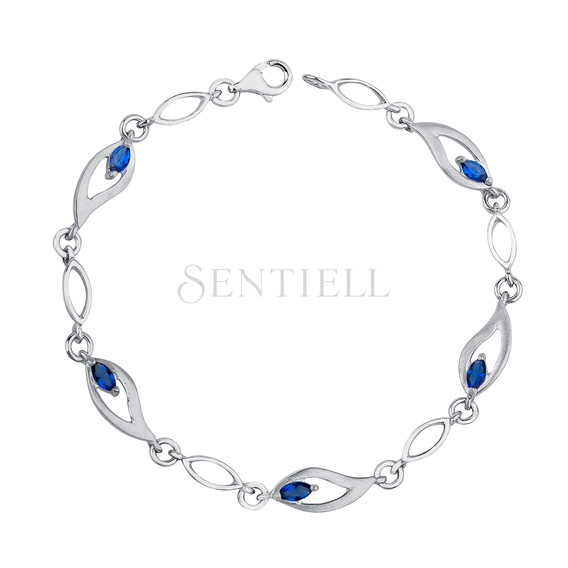 Silver (925) bracelet with sapphire zirconia