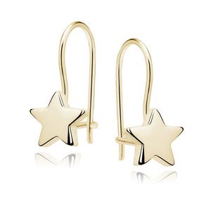 Silver (925) earrings stars gold-plated