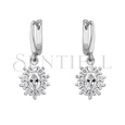 Silver (925) Earrings white zirconia