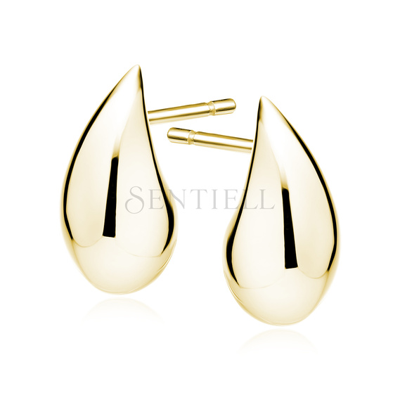 Silver (925) drop-shaped gold-plated earrings - 18mm