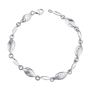 Silver (925) bracelet - leafs