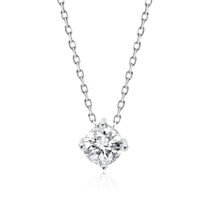 Silver (925) necklace with white zirconia