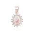 18K Rose gold (e-coating) \ Morganite || White