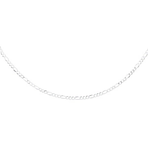 Silver (925) diamond-cut chain - figaro extra flat Ø 060