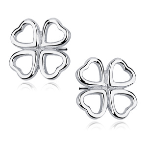 Silver (925) clover shape earrings