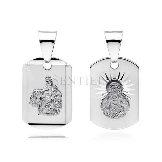 Silver (925) pendant - Jesus Christ / Scapular Mary