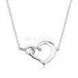 Silver (925) necklace heart and infinity