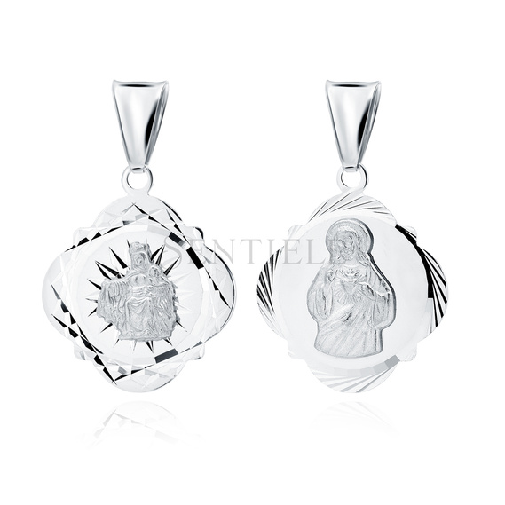 Silver (925) pendant Jesus Christ / Scapular Mary