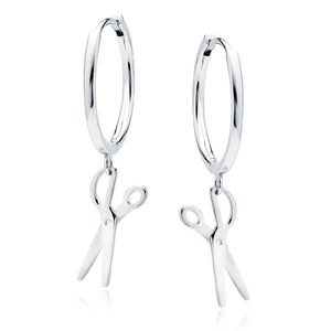 Silver (925) earrings - scissors