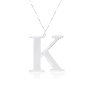 Silver (925) necklace - letter K