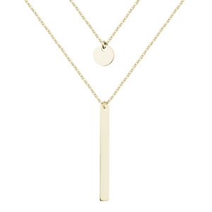 Silver (925) necklace with gold-plated circle