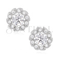 Silver (925) earrings with white zirconia