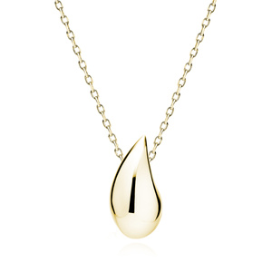 Silver (925) gold-plated drop necklace - 18mm